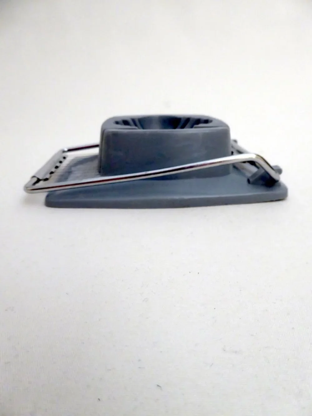 VINTAGE HARD BOILED EGG SLICER GRAY PLASTIC METAL WIRE